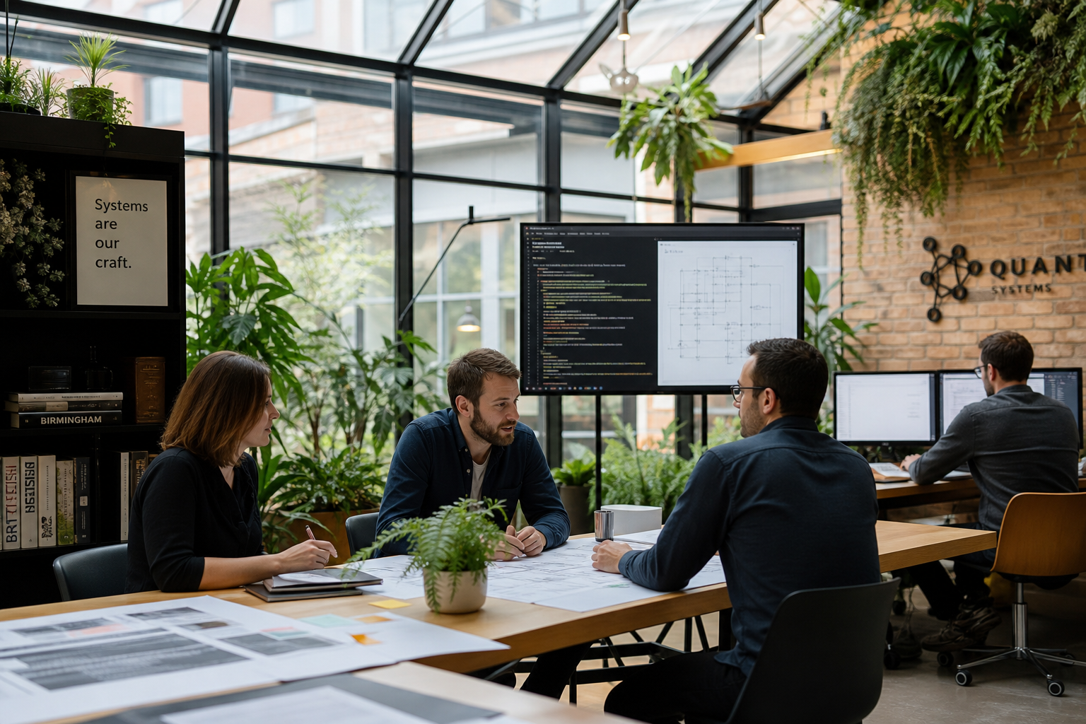 HSKG LTD team environment in biophilic Birmingham office